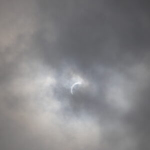 A cloudy view of the eclipse